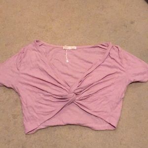 Pink Knotted Crop Top